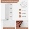 Promotions Riedantis organizatoriaus spintelė, 4 stalčiai, 41,9x19,1x109,2 cm, balta