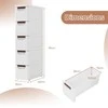 Promotions Riedantis sandėliavimo spintelė, 5 stalčiai, 41,9x19x109,2 cm, balta