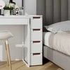 Promotions Riedantis organizatoriaus spintelė, 4 stalčiai, 41,9x19,1x109,2 cm, balta