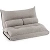 Promotions Grindų sofa-lova, reguliuojama, 180.3x110.5x17.8 cm, smėlio spalvos