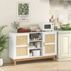 Promotions Šoninė spintelė bufetui, 121,9x35,6x78,7 cm, balta