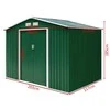 Promotions Sandėliavimo angaras, vėdinama liemens formos stogas, 213.4x128.0x185.4 cm, žalias