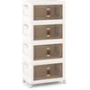 Promotions Dėvimų laikymo dėžių rinkinys, 49,5x31,5x112,5 cm, balta ruda