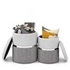Promotions Saugojimo taburetės rinkinys, 35.6x35.6x45.7 cm ir 31.8x31.8x39.4 cm, smėlio spalvos ir pilkos spalvos