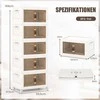 Promotions Sulankstomas laikymo dėžių rinkinys, 169x59.9x37.5 cm, balta ruda