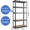 Promotions Sandėliavimo lentyna, 5 lygių metalinė raumenų lentyna, 75x30x150 cm, mėlyna