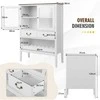 Promotions Laisvai stovintis sandėliavimo spintelė, 90x40x126,5 cm, balta ruda