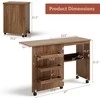 Promotions Sulankstomas siuvimo stalas, 119,4x116,8x80 cm, rudas