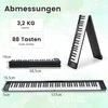 Promotions Skaitmeninis pianinas, Sulankstomas, 88 klavišai, 137x16,5x5 cm, Juoda ir balta