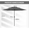Promotions Lauko skėtis, 300x300x245 cm, Rudas