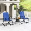 Lauko baldų komplektas Promotions Lauko supamosios kėdės, 101,6x58,4x100,3 cm, tamsiai mėlyna ir juoda