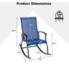 Lauko baldų komplektas Promotions Lauko supamosios kėdės, 101,6x58,4x100,3 cm, tamsiai mėlyna ir juoda
