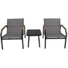 Lauko baldų komplektas Promotions Sodo baldų komplektas, 3 dalių, 70x61x76 cm kėdė, 44x44x42 cm stalas, Pilka