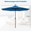 Promotions Sodo skėtis, LED saulės energija maitinamas, 300x300x250 cm, mėlynas