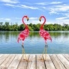 Promotions Sodo skulptūra, Flamingo dekoracijų rinkinys, 20x27x89 cm, Rožinė