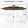 Promotions Kantileverinis skėtis, 300x300x250 cm, Rudas