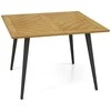 Promotions Sodo stalas, 107x107x75 cm, natūralios spalvos, juodas