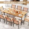 Promotions Sodo stalas, 200x90x75 cm, natūralios ir juodos spalvos