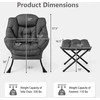 Fotelis Promotions Akcentinė sofa kėdė su sulankstomu pakoju, 80x73,7x96,5 cm, pilka
