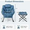 Fotelis Promotions Akcentinė sofa kėdė su sulankstomu pakoju, 80x73,7x96,5 cm, tamsiai mėlyna