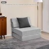 Promotions Trijų dalių sulankstoma sofa-lova, 196,9x73,7x16,5 cm, pilka