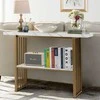 Promotions Sofos stalas, 120x29x92,5 cm, baltas ir juodas