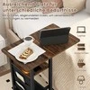Promotions Šoninis staliukas, C formos su įkrovimo stotele, 69x30x69 cm, Ruda juoda