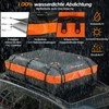 Promotions Automobilio stogo bagažinė, 132x100x43 cm, juoda, oranžinė