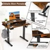 Promotions Elektrinis sėdėjimo ir stovėjimo stalas, 100x60x73-122 cm, rudas
