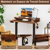 Promotions Elektrinis sėdėjimo ir stovėjimo stalas, 100x60x73-122 cm, rudas