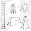 Promotions Sulankstoma kopėčia, 61x15x371 cm, sidabrinė