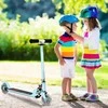 Promotions Vaikiškas sulankstomas triukinis paspirtukas, aliuminis, 120 mm LED ratukai, tamsiai mėlynas