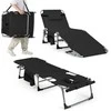 Promotions Lauko sulankstoma gultas, 154x60x84 cm, juoda