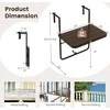 Promotions Sulankstomas pakabinamas stalas, 63,5x61x73,7 cm, rudas