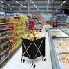 Promotions Sulankstomas prekybos vežimėlis, 66x46x94,5 cm, rožinis