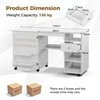 Promotions Sulankstomas siuvimo stalas, 146x50x78 cm, baltas