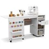 Promotions Sulankstomas siuvimo stalas, 146x50x78 cm, baltas