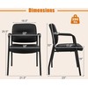 Promotions Laukimo kambario svečių kėdžių komplektas, apmuštas, 58,4x55,9x81,3 cm, juodas
