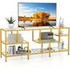 Promotions TV konsolės staliukas, 147,3x40,6x62,2 cm, auksinis