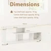 Promotions TV staliukas, 152x38x58,5 cm, baltas