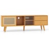 Promotions TV staliukas, bambukas, 139,7x30,5x45,7 cm, natūralus