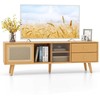 Promotions TV staliukas, bambukas, 139,7x30,5x45,7 cm, natūralus