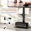 Promotions TV grindinis stovas, 66x40x108-132 cm, juodas