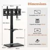 Promotions TV grindinis stovas, 66x40x108-132 cm, juodas