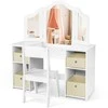Promotions Vaikiškas tualetinis staliukas ir kėdžių komplektas, 104,1x40,6x116,8 cm, rožinė ir balta