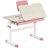 Promotions Vaikiškas stalas, aukštis reguliuojamas, su pasviru stalviršiu ir knygų stovu, 81.3x52.1x81.3-102.9 cm, rožinė