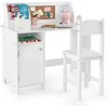 Promotions Vaikiškas rašomasis stalas ir kėdžių komplektas, 90x45x85,5 cm, 29x29x74 cm, baltas