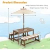 Kelioninis Promotions Vaikiškas stalas ir suoliukų komplektas, 89x28x47,5 cm, rudas