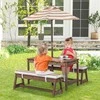 Kelioninis Promotions Vaikiškas stalas ir suoliukų komplektas, 89x28x47,5 cm, rudas