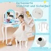 Promotions Vaikiškas makiažo staliukas su suoleliu, 60x27.5x97.5 cm, mėlynas
